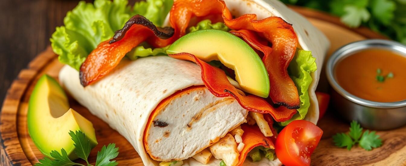 Avocado Bacon Chicken Wrap