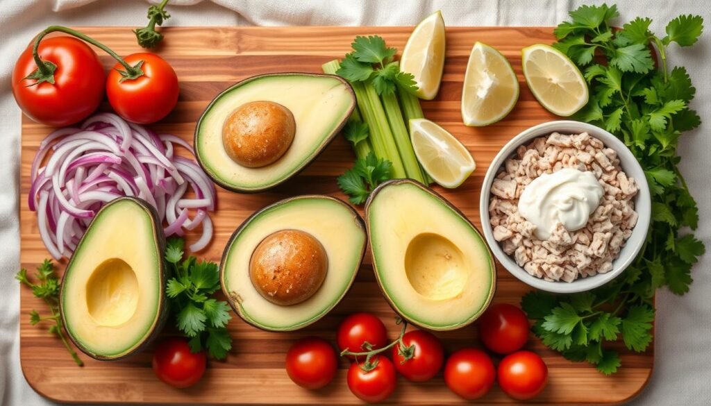 Avocado Tuna Salad ingredients