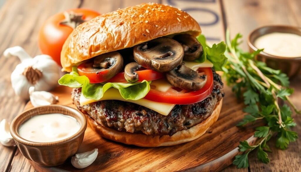 Burger Tips for enhancing Mushroom Swiss Burger