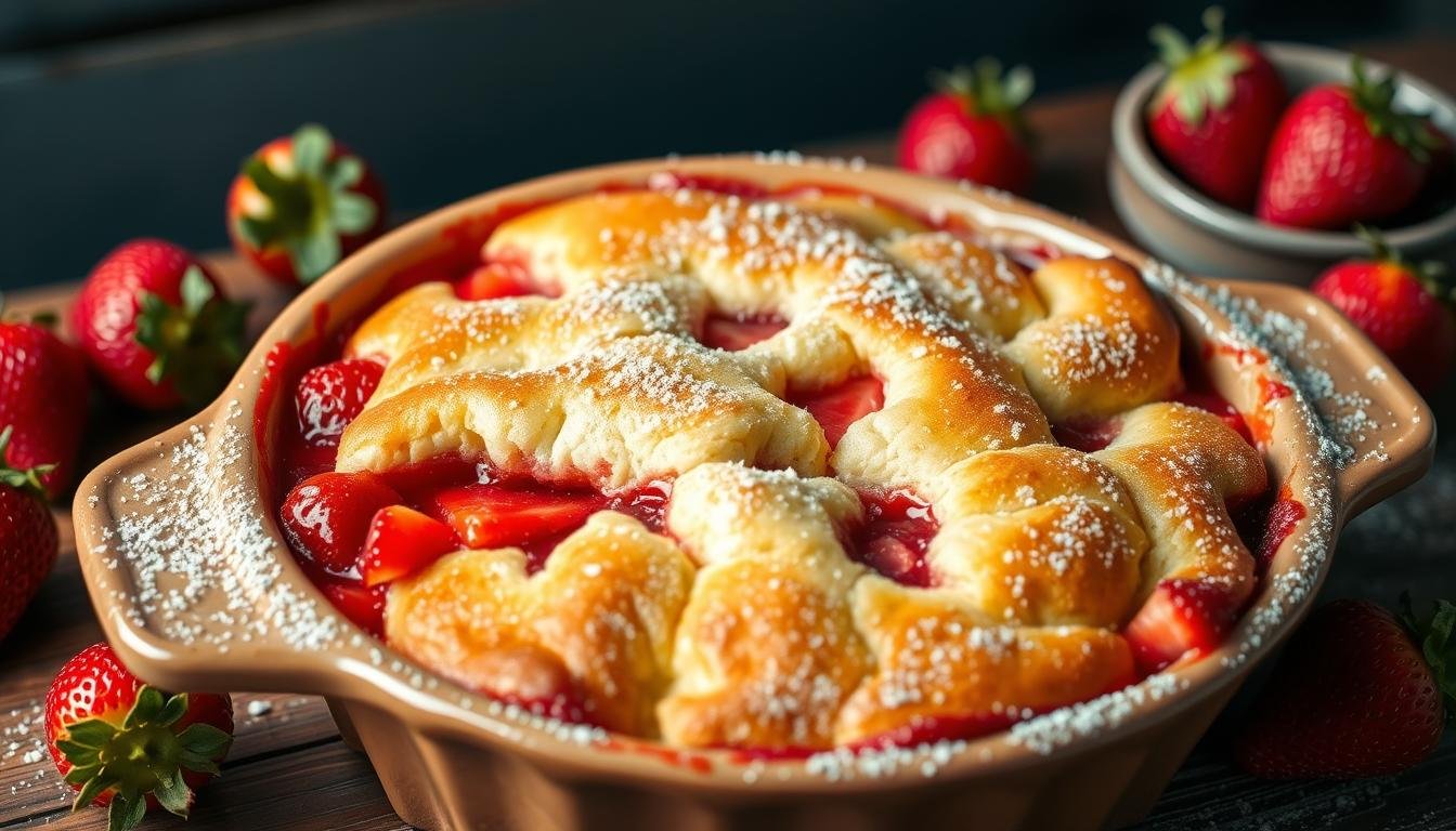 Cakey Strawberry Cobbler