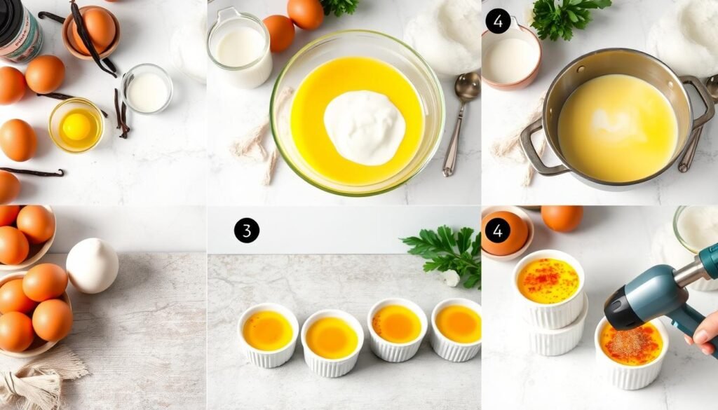 Easy Crème Brûlée preparation steps