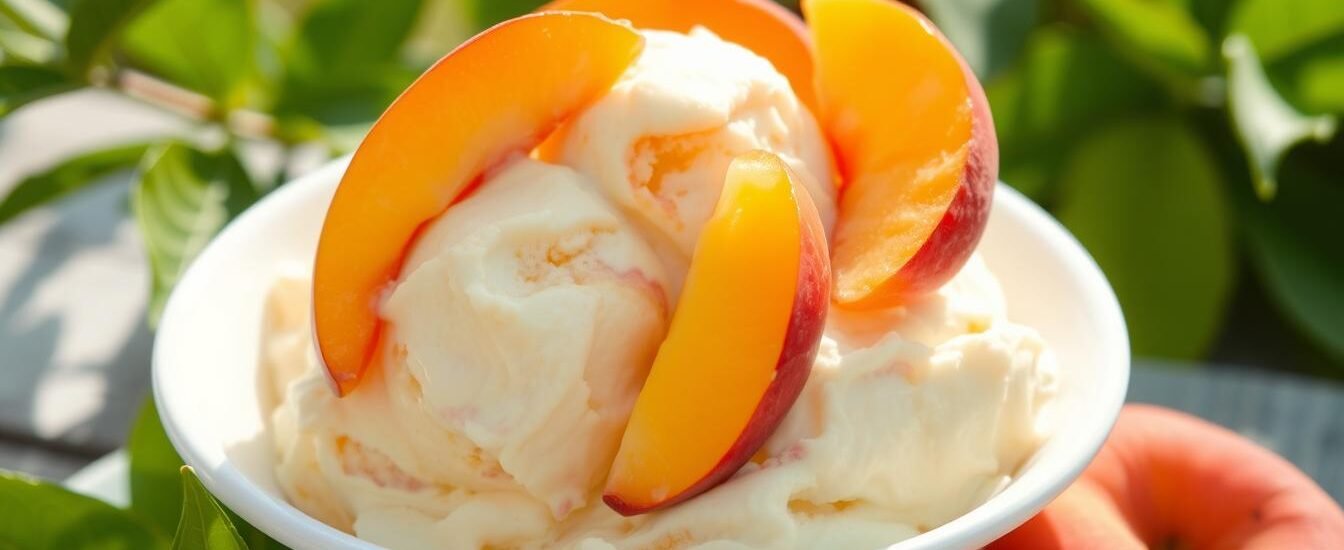 Fresh Peach Ice Cream