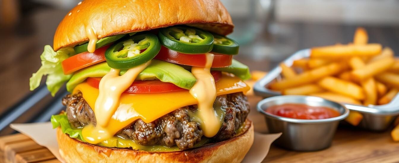 Jalapeño Pepper Jack Burger