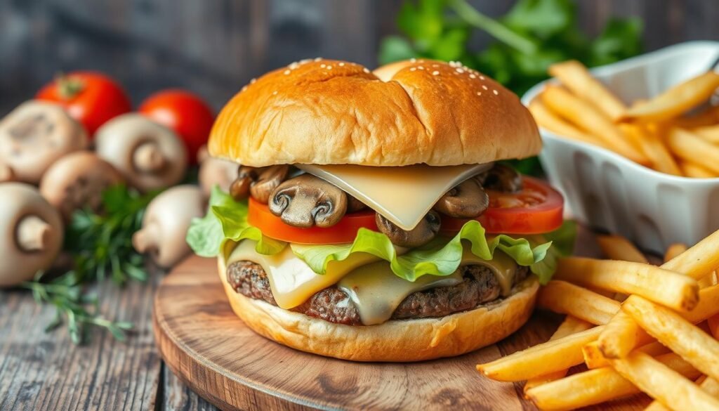 Mushroom Swiss Burger