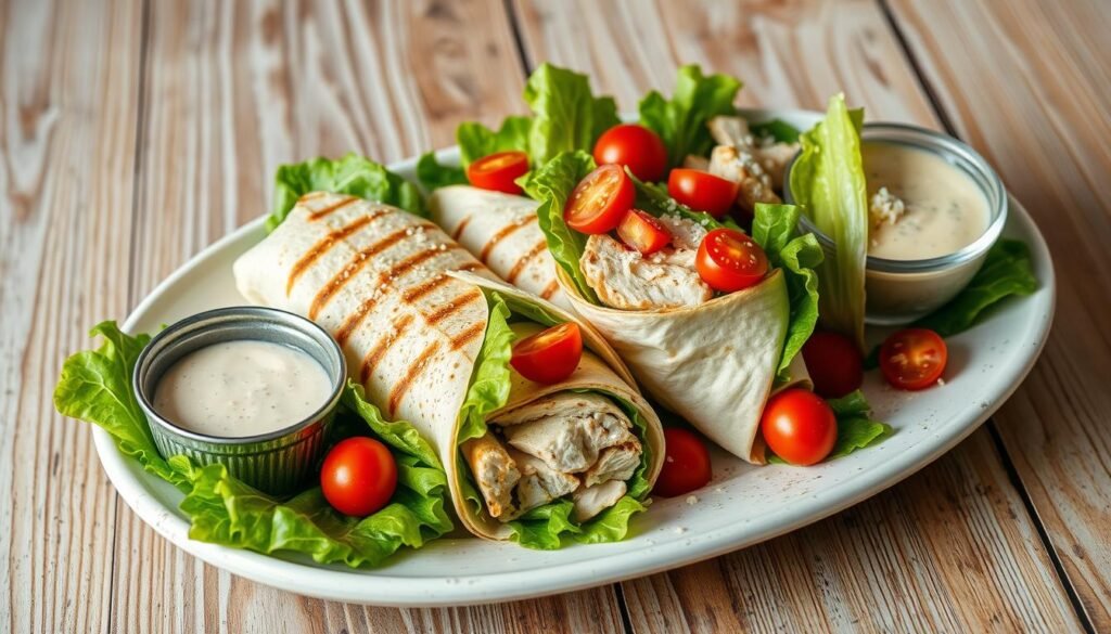 Serving suggestions for Grilled Chicken Caesar Wrap