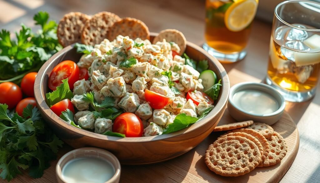 Serving suggestions for classic chicken salad