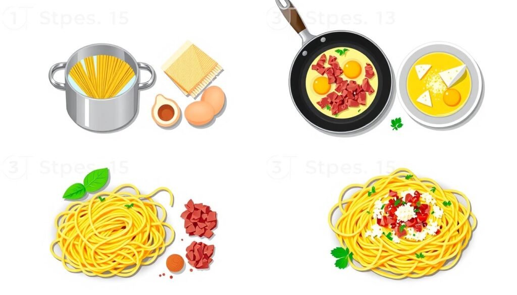 Step-by-step Spaghetti Carbonara recipe