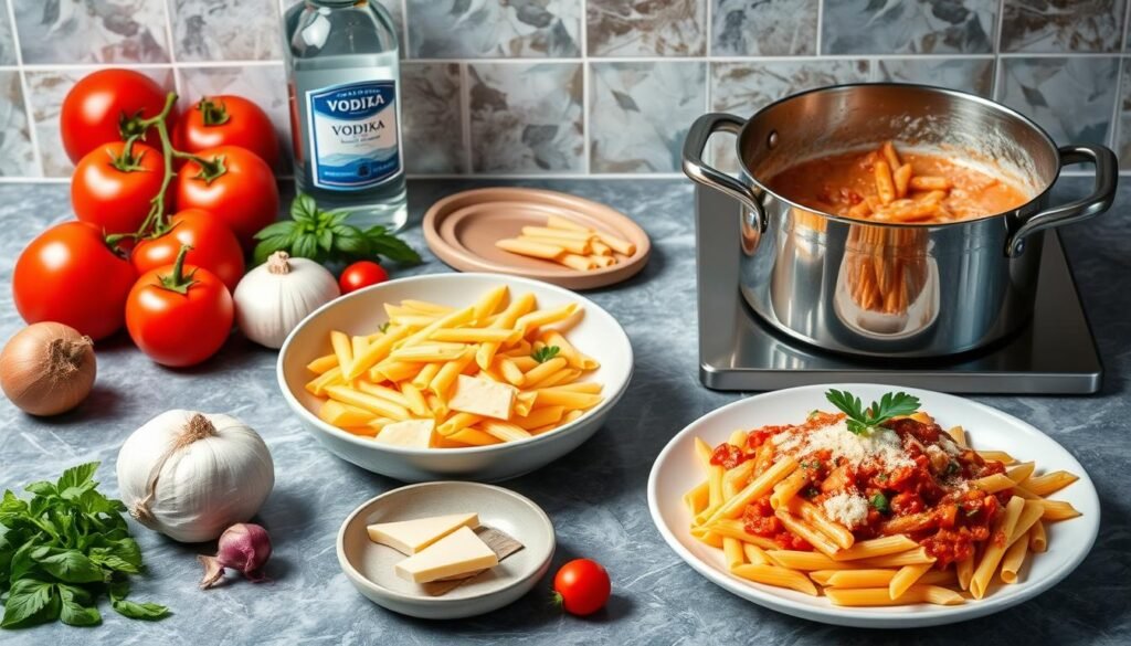 Step-by-step penne alla vodka