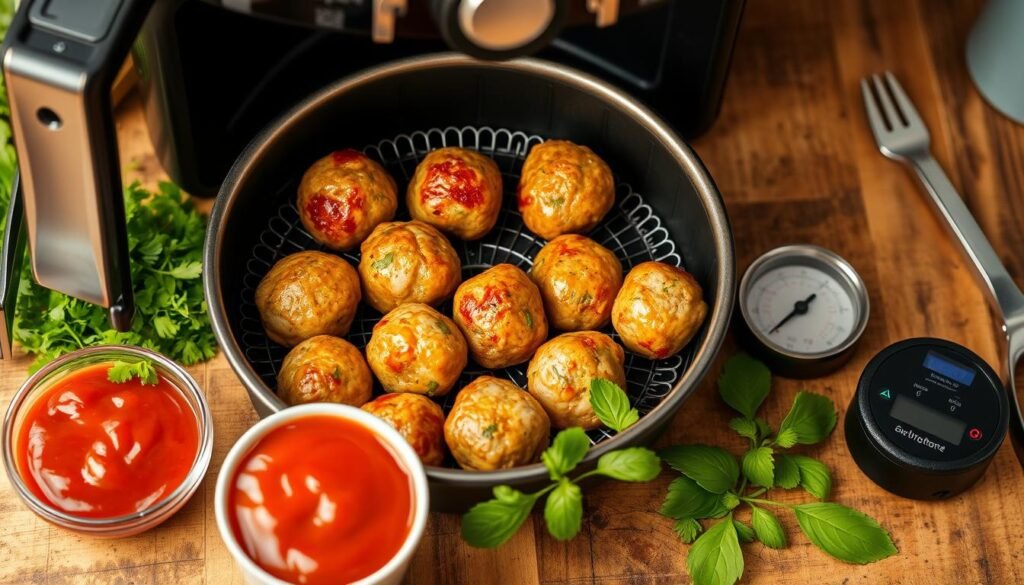 air frying tips for cooking meatballs in air fryer