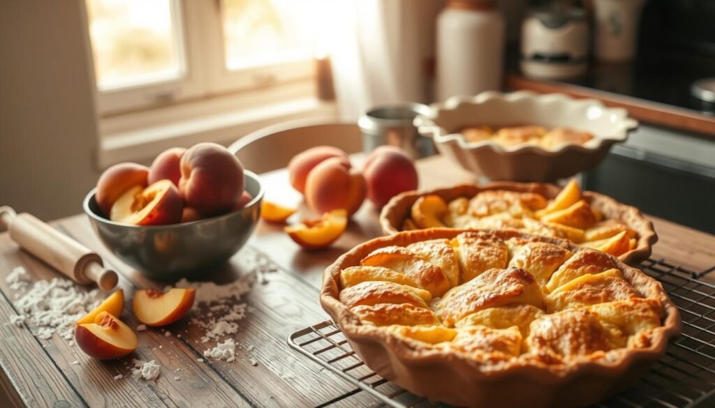 baking peach cobbler