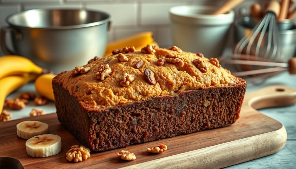 banana bread with nuts