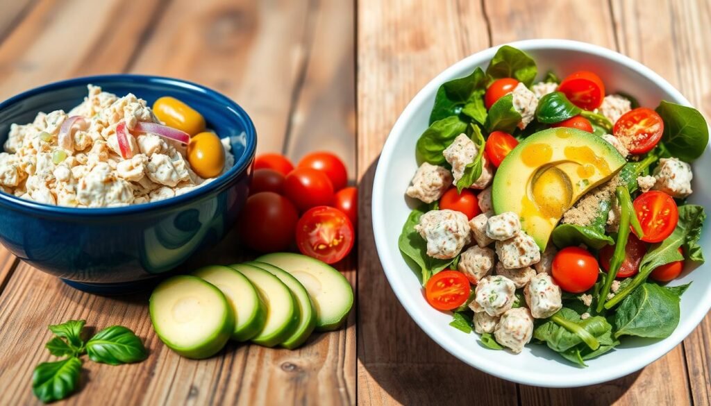 classic vs healthy tuna salad