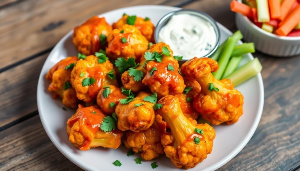 crispy buffalo cauliflower wings