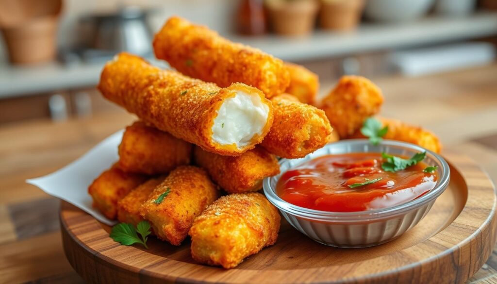 crispy mozzarella sticks