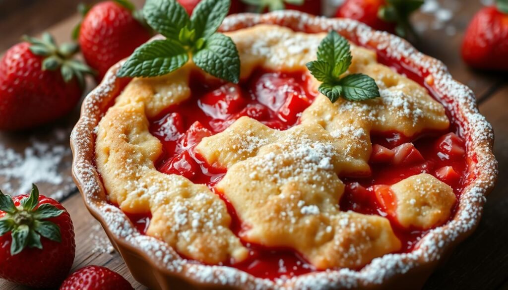 delicious strawberry cobbler