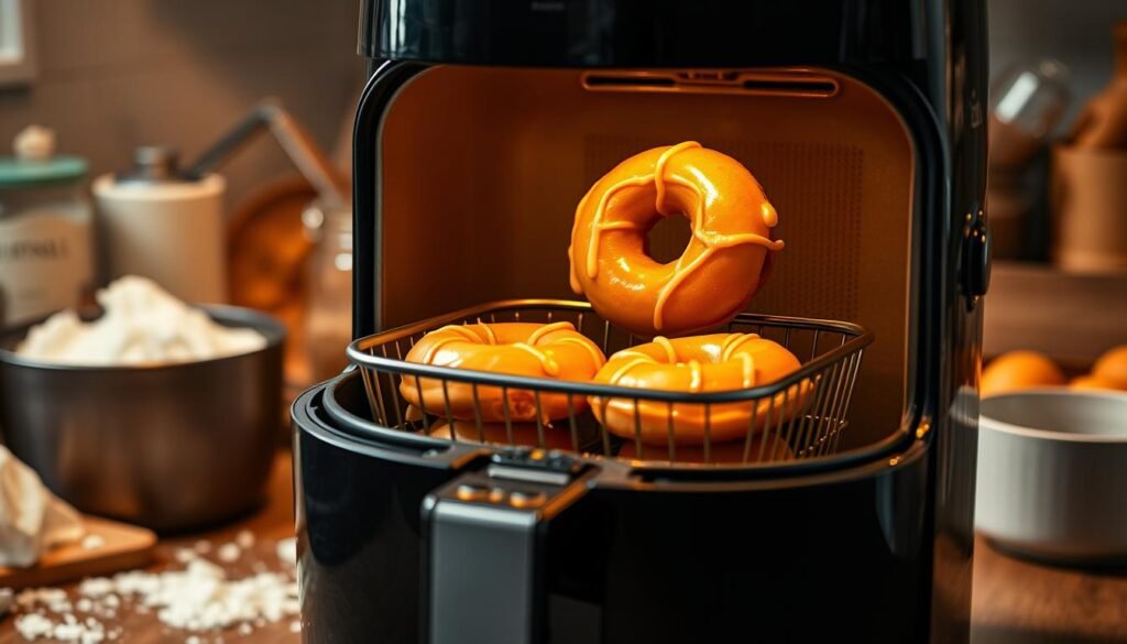 donut making in air fryer