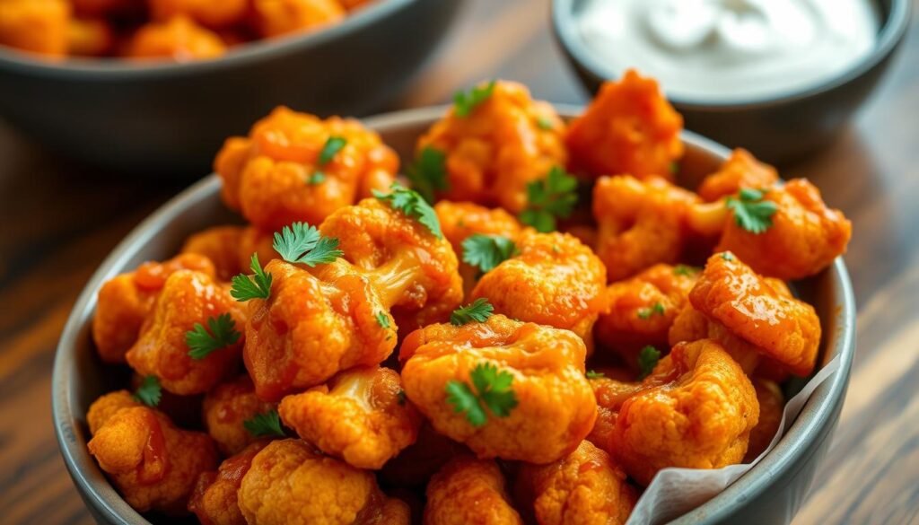 easy air fryer buffalo cauliflower bites