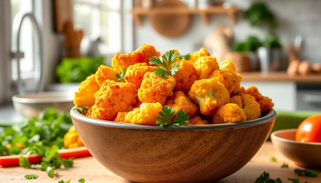 healthy air fryer buffalo cauliflower