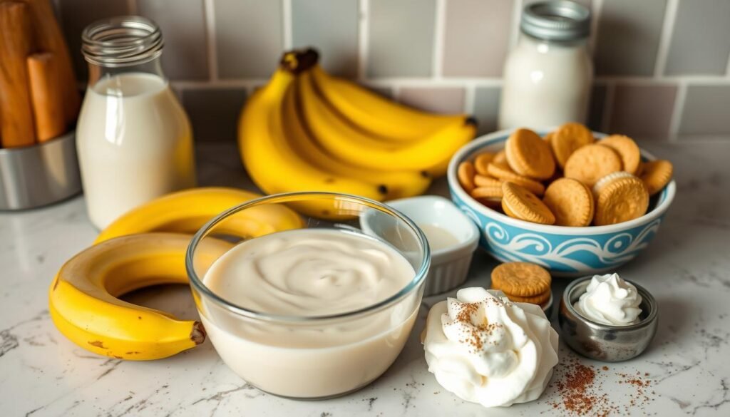 ingredients for homemade banana pudding