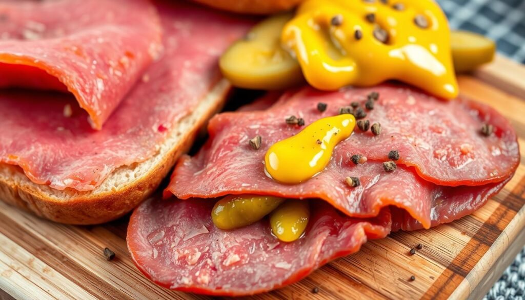 key ingredients for pastrami sandwich