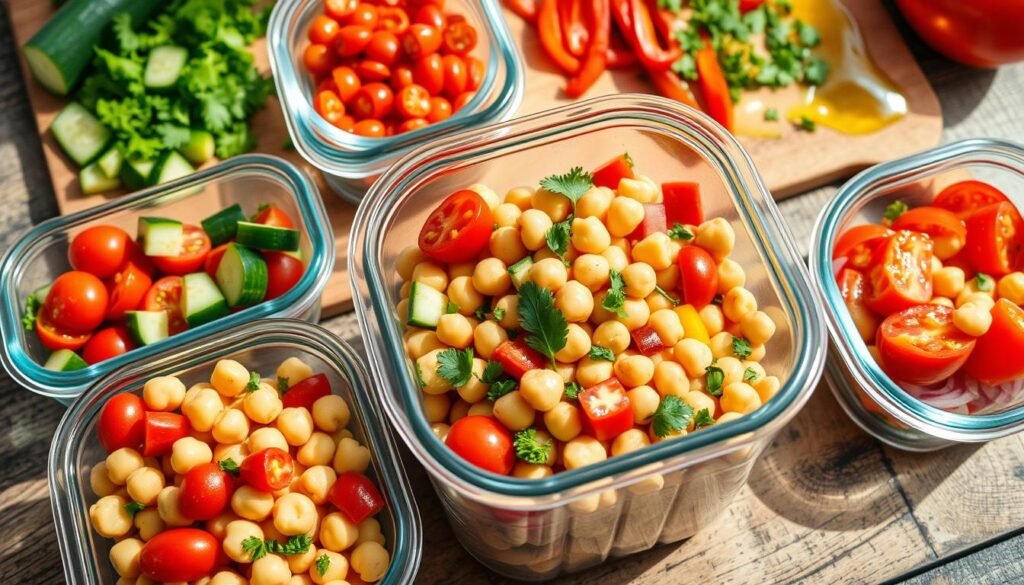 meal prep chickpea salad