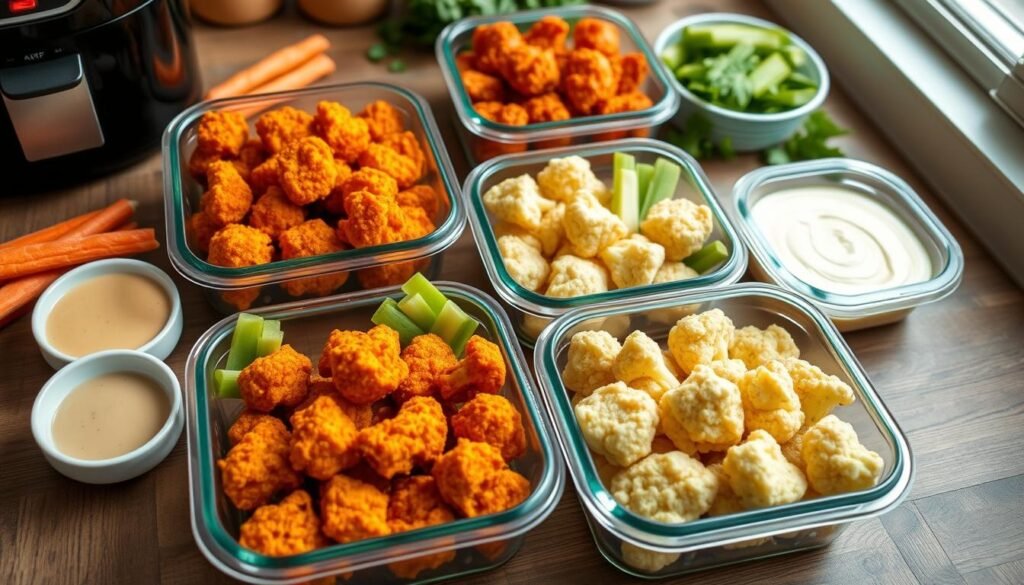 meal prep with air fryer cauliflower wings