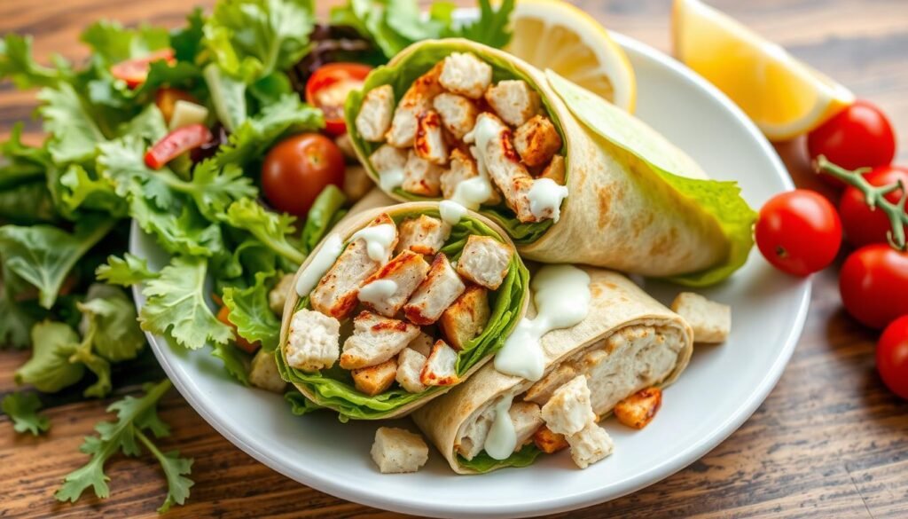 nutritional value of grilled chicken caesar wrap