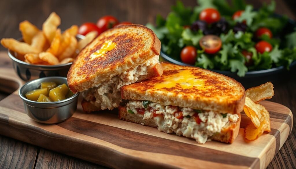 serving Tuna Melt Sandwich