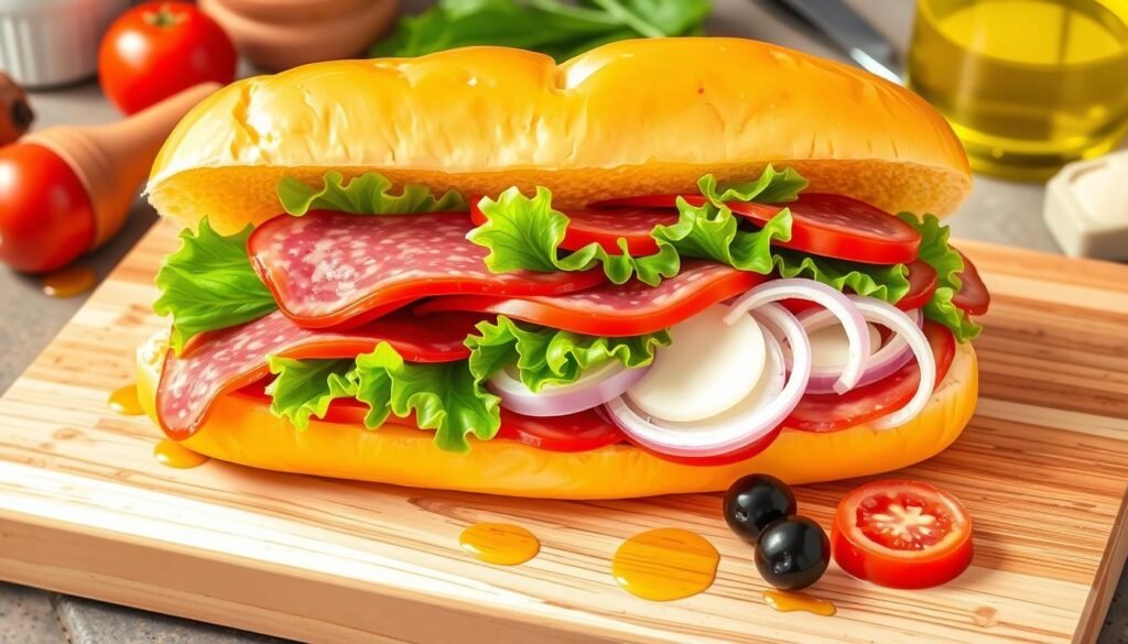 step-by-step Italian hoagie