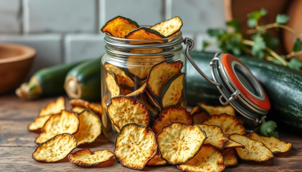 storing zucchini chips