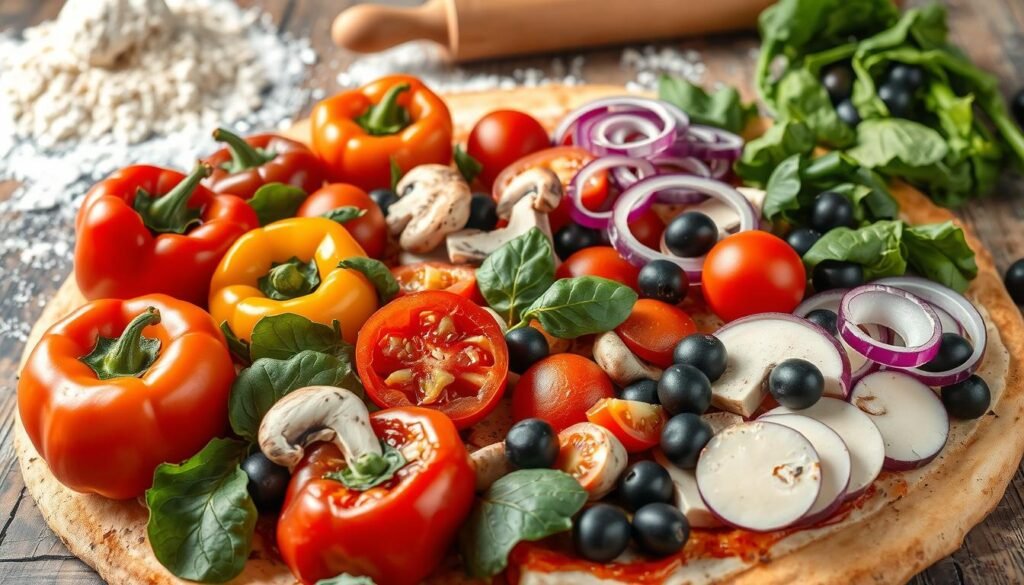 veggie pizza ingredients